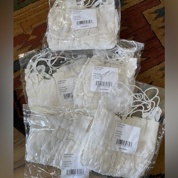 NWT FREE PEOPLE Adella Cami in White Bohemian style Top Blouse - Picture 9 of 10